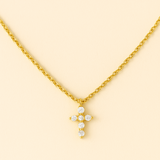 Cascade Cross Necklace