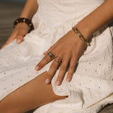'Forever' Link Crystal & Gold Ring