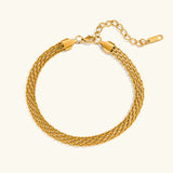 Avelie Mesh Chain Gold Anklet