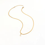 Melly® Diamond Initial Herringbone Necklace