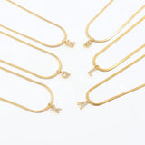 Melly® Diamond Initial Herringbone Necklace