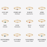 Birthstone 18K Gold Rings
