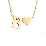 Forever Love & Letter Gold Necklace