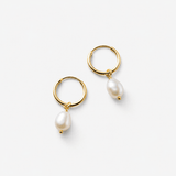 Freshwater Pearl Bella Hoop Earrings