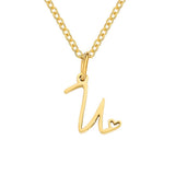 Gold Letter Heart Necklace