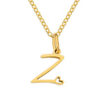 Gold Letter Heart Necklace