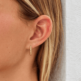 Leona Gold Bead Hoop Earrings