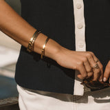 Roman 18K Gold Bangle